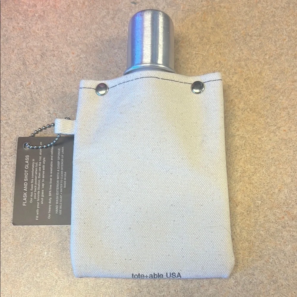 Tote+Able Flask and Shot Glass Liquid Courage 4oz Flask